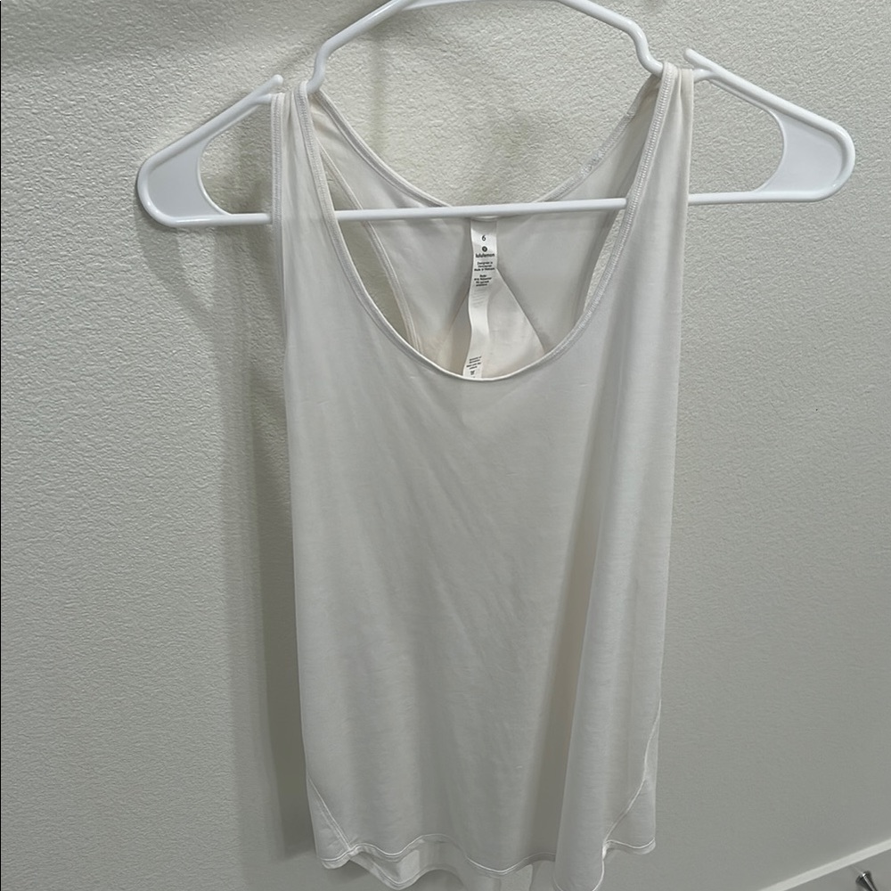 Lululemon Women's White Sleeveless Top